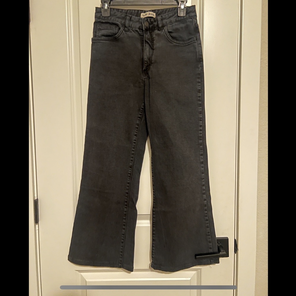 Acne Charcoal Wide Leg Jeans
